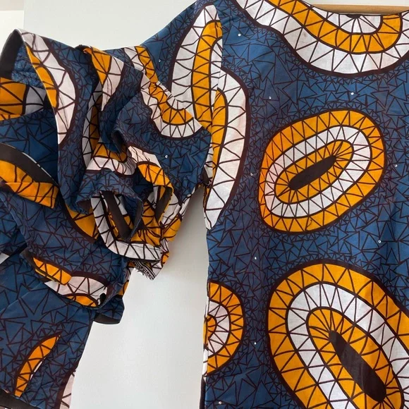 Unique print dress handmade with gems - Medium - Picture 4 of 13